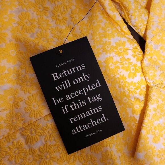 Tuckernuck Yellow Daisy Jacquard Aurelia Dress NWT XL - Picture 6 of 15